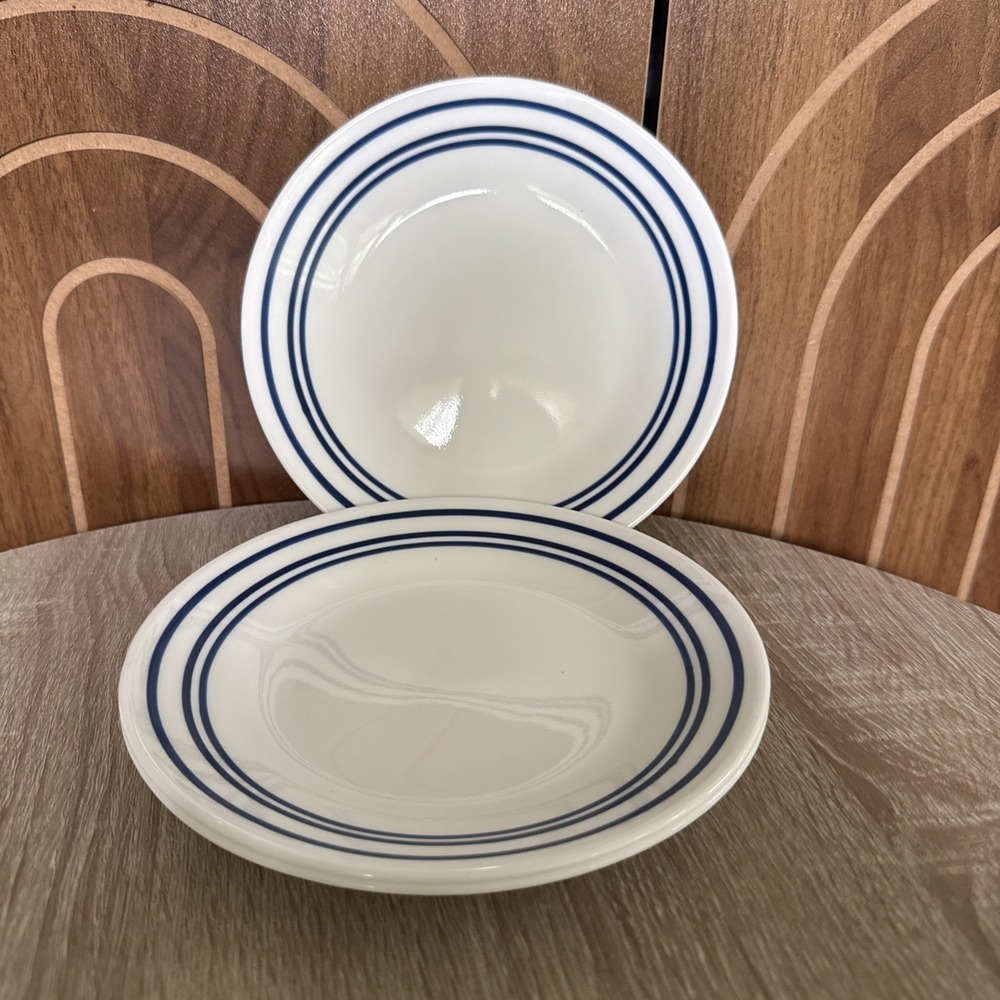 Vintage Corelle Classic Cafe Blue Set of 3 Bread/Butter Plates 6 3/4"